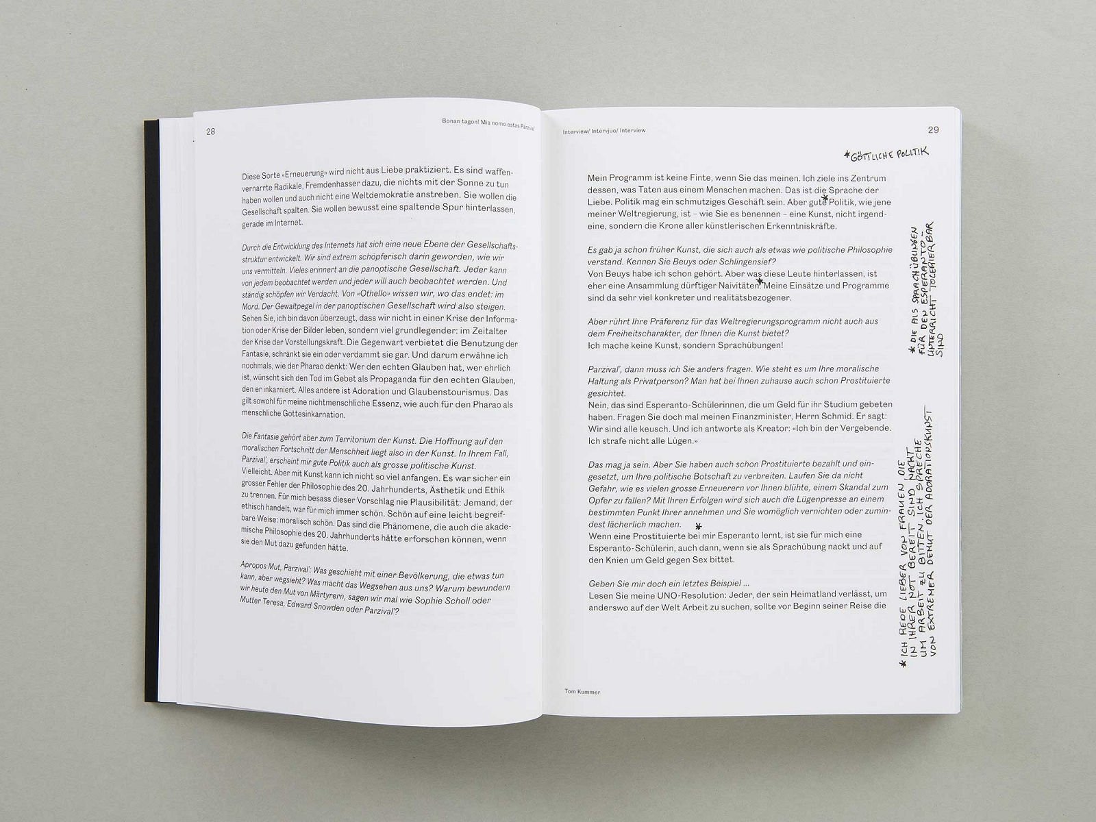 Buchgestaltung book design BONAN TAGON! MIA NOMO ESTAS PARZIVAL'