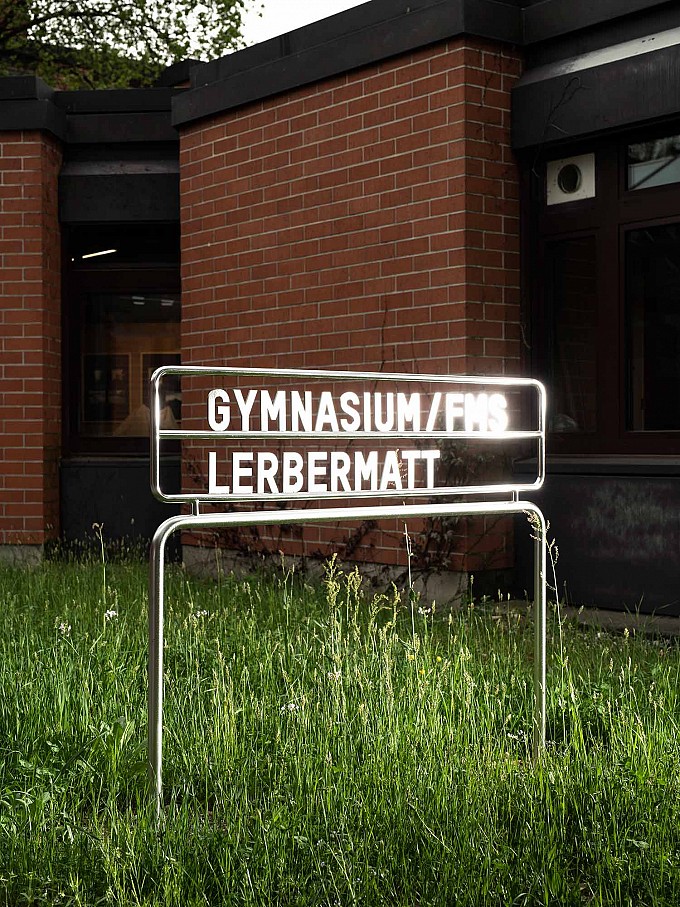 Signaletik Gymnasium Lerbermatt